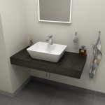 Sapho TAILOR rockstone deska 70x50 cm, provedení límce R TR070R – Zboží Mobilmania