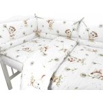 Miminu Mantinel s povlečením 3D sada Bavlna Kocourek a pampeliška bílá 120 x 90 cm – Zboží Dáma