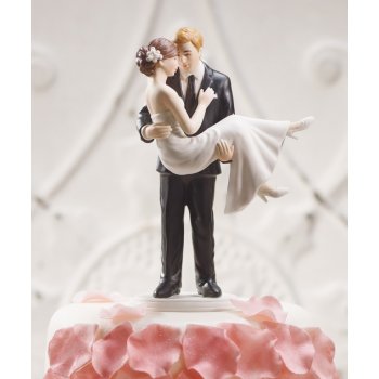 Weddingstar Figurka na svatební dort V náruči pravé lásky - ženich držící nevěstu v náruči