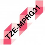 Brother TZe-MPRG31 páska s červenými kachličkami / černá 12 mm 4 m TZEMPRG31 – Zboží Dáma