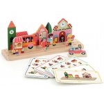 Vilac Dřevěná logická hra Postav to správně! Město – Zboží Dáma
