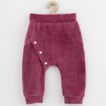 New Baby Kojenecké semiškové tepláčky Suede clothes růžovo fialová – Zboží Mobilmania