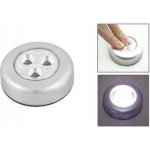 Samolepící lampička 3 LED Stříbrná – Zboží Dáma