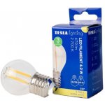 Tesla LED žárovka FILAMENT RETRO miniglobe, E27, 4,2W, 230V, 470lm, 25 000h, 2700K teplá bílá, 360 – Hledejceny.cz