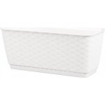 Prosperplast RATOLLA P Truhlík s podmiskou 38,6x15,4x14,2 cm ratan bílý – Hledejceny.cz