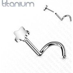 Šperky4U Push In piercing do nosu titan TIT1184