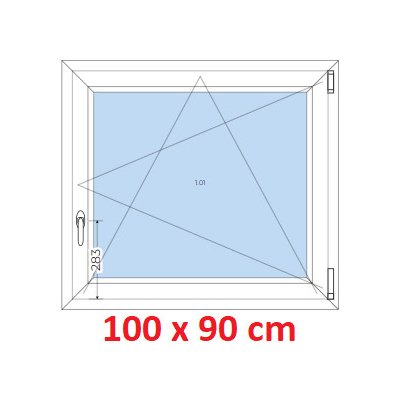 Soft Plastové okno 100x90 cm otevíravé a sklopné
