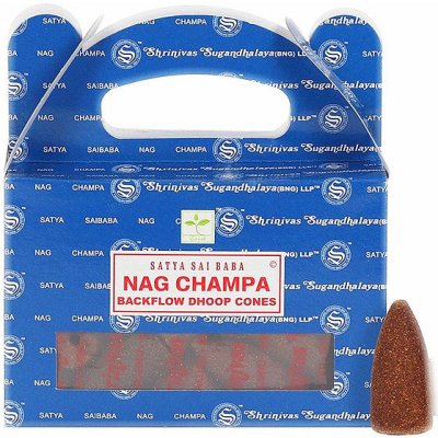 Satya Vonné kužely pro tekoucí dým Nag Champa Backflow Cones 24 ks – Zboží Dáma
