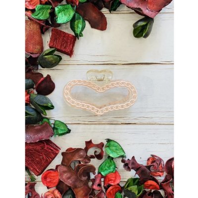 Zdobené skřipce do vlasů - srdíčko Barva: světle růžová – Hledejceny.cz