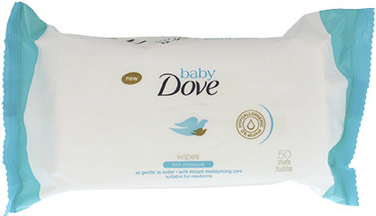 Baby Dove Rich Moisture vlhčené ubrousky pro děti 50 ks od 55 Kč -  Heureka.cz