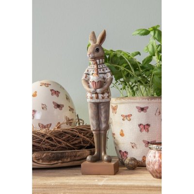Dekorace králík ve svetříku s dortíkem 7*7*28 cm – Hledejceny.cz