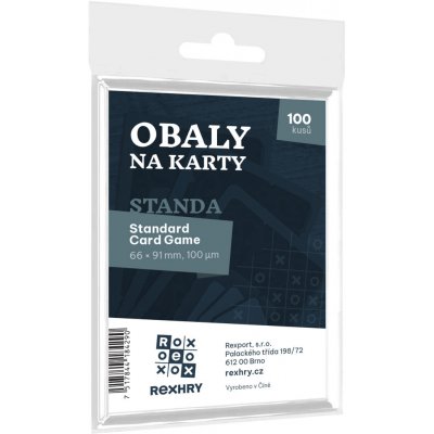 REXhry Obaly na karty REX Standard Card Game Standa 66 x 91 mm 100ks – Zboží Živě