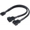 PC kabel Akasa 4-pin PWM (F) na 4-pin PWM (M) + 3-pin (M), 15cm AK-CBFA04-15