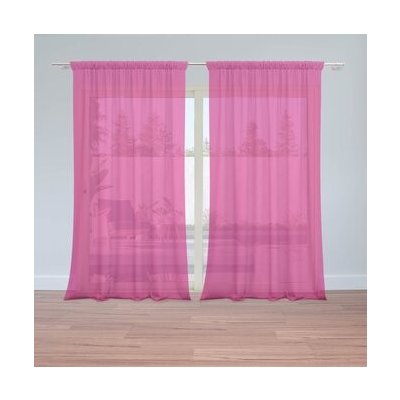 Sablio Záclony Sytě růžová: 2ks 150x250cm – Hledejceny.cz