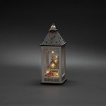 Konstsmide LED dřevěná lucerna s domečkem bílá 6h časovač 8 teplých bílých diod na baterie vnitřní baterie: 2 x AA 1,5V bez 3270-210 – Hledejceny.cz