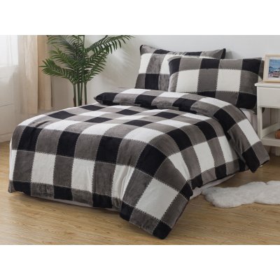 Xpose povlečení KÁRO Exclusive šedé Mikroplyš 140x200 70x90 – Zboží Dáma