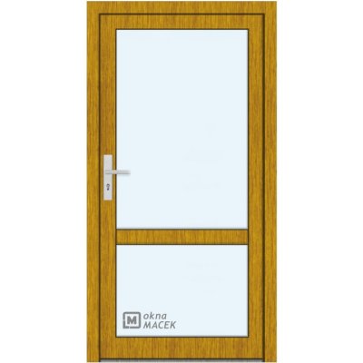 Kömmerling vchodové dveře 76 AD OM 1012 pravé zlatý dub sklo čiré 90 x 203 cm – Hledejceny.cz