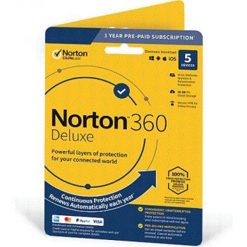 Norton 360 DELUXE 50GB +VPN 1 lic. 5 lic. 12 mes. (21405797)