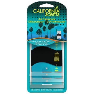 California Scents 3 Pack Paper Air Freshener - Santa Ana Sea Breeze - vůně moře 3ks – Hledejceny.cz
