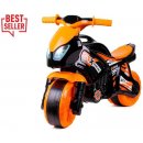 Teddies motorka oranžovo-černá plast 35x53x74cm