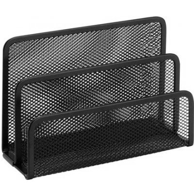 Drátěný stojan na listy se 3 přihrádkami, černý – Zboží Dáma