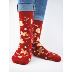 Noviti dámské ponožky SF012 Frote Xmas Červená
