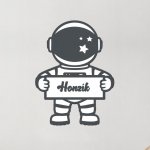 dřevo života dřevěná dekorace Astronaut antracitová 60x80 – Zboží Mobilmania