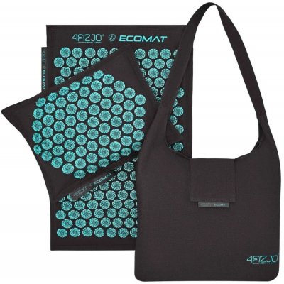 4FIZJO Akupresurní podložka ECO s polštářem 68 x 42 cm - černá-modrá – Sleviste.cz