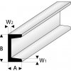 Modelářské nářadí Raboesch profil ASA U 1.50x3x1000mm