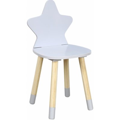 Home Deco Kids židle ve tvaru hvězdičky šedá