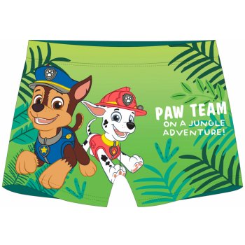 Paw Patrol - Tlapková patrola -Licence Chlapecké koupací boxerky zelená