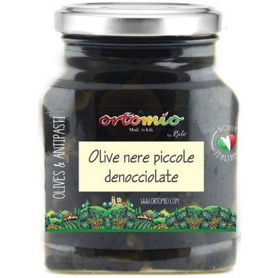 Ortomio Černé olivy bez pecky ve slaném nálevu 314 ml