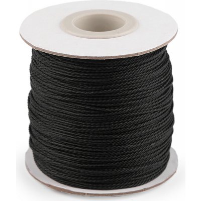 Šňůrka nylonová kroucená Ø1 mm k tvoření a výrobě šperků Varianta: 6 černá, Balení: 1 ks – Sleviste.cz