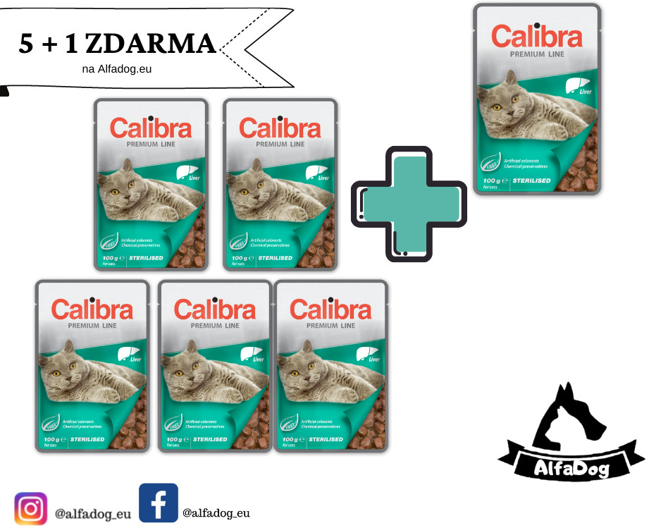 Calibra Premium Sterilised Liver 6 x 100 g