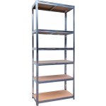 Garden Line Regál Pablo 200 x 90 x 40 cm 6 polic stříbrný – Zboží Dáma
