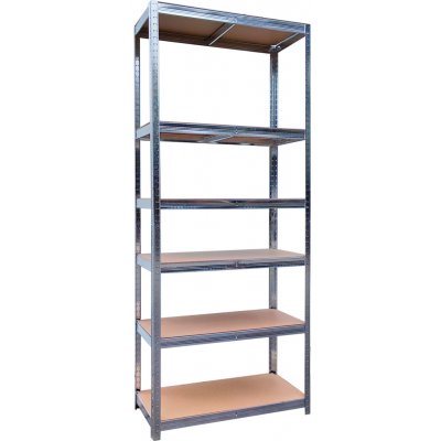 Garden Line Regál Pablo 200 x 90 x 40 cm 6 polic stříbrný – Zboží Dáma
