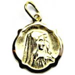 Čištín Zlatý přívěsek madonka medailonek žluté zlato P 792