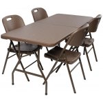 TENTino Zahradní set RATTAN STŮL 180x76 PŮL + 4x ŽIDLE – Zboží Mobilmania