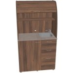 OFFICE PRO HOBIS kuchyň s dřezem a baterií, pravá - KU 3 1 P, ořech – Zboží Dáma