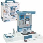 Smoby Kuchyňka na cesty Cook&Go Blue skládací elektronická se zvukem a světlem a 17 doplňků – Zbozi.Blesk.cz