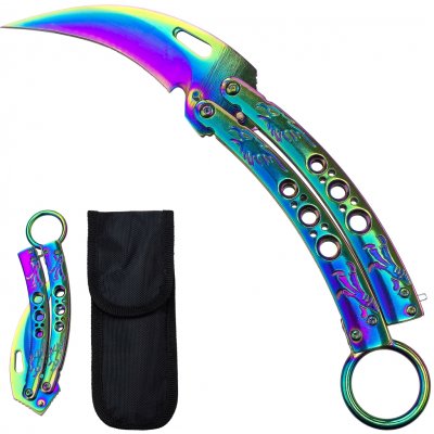 Balisong Rainbow karambit – Zboží Dáma