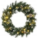 vidaXL Vánoční věnec s 15 LED diodami zelený 30 cm – Hledejceny.cz