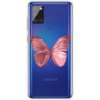 Pouzdro a kryt na mobilní telefon Samsung PROTEMIO 22381 ART Silikonový kryt Samsung Galaxy A21s RED BUTTERFLY