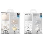 Suavinex sada + dudlík fyziologický klip Joy stříbrná sada +dudlík stříbrná 270ml – Sleviste.cz