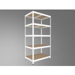 Biedrax Regál 45 x 90 x 240 cm 5 polic bílý – Sleviste.cz