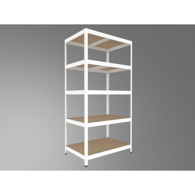 Biedrax Regál 45 x 90 x 240 cm 5 polic bílý – Sleviste.cz