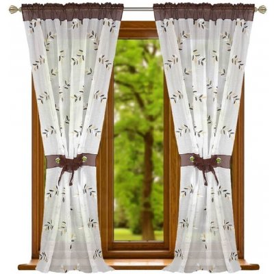 Fliying Voálové závěsy MJ KOL hnědá 2 x 145 x 250 cm – Hledejceny.cz