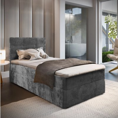 Textilomanie Glorien velvet šedá matrace Bonell pružinová – Zboží Mobilmania