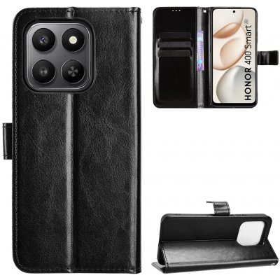 Crazy knížkové pouzdro na Honor 400 Smart 5G/4G/Honor X7d - černé – Sleviste.cz