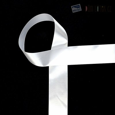 Atlasová stuha jednolící bílá, 38 mm – Hledejceny.cz